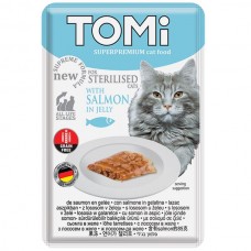 TOMI STERILISED SALMON IN JELLY вологий корм для стерилізованих котів з лососем в желе 85 г