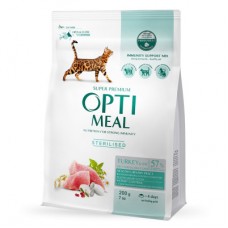 Optimeal Adult Cat Sterilised Turkey & Oat сухий корм для котів з індичкою 0,2 кг