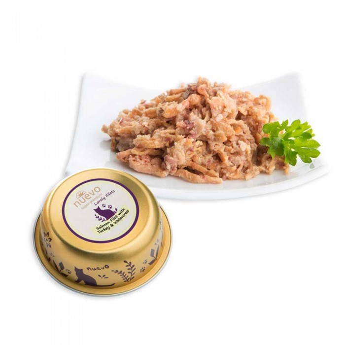 NUEVO ADULT вологий корм з лососем, індичкою та крес-салатом 85 г