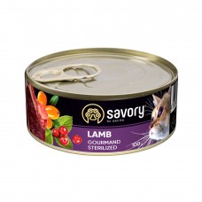 Savory Cat Can Adult Sterilised з ягням 100g