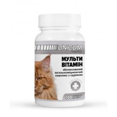 Unicum PREMIUM вітаміни для котів мультивітамін 50г. 100 табл.