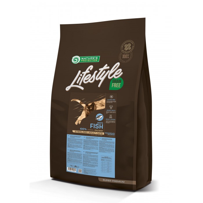 Lifestyle Grain Free White Fish Sterilised Adult Cat для котів із білою рибою 7 кг