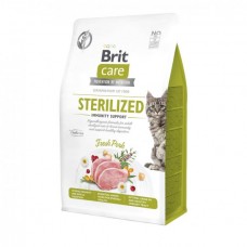Brit Care Cat by Nutrition Sterilized Immunity Support для стерилізованих котів з свининою 0,4 кг