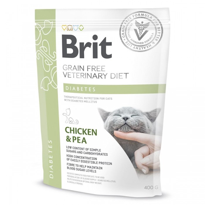 Brit Grain Free Veterinary Diet Diabetes з куркою та горохом для котів 400 g