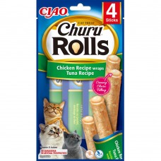INABA Churu Rolls ласощі для котів рулетики з куркою та тунцем 4 шт*10 г
