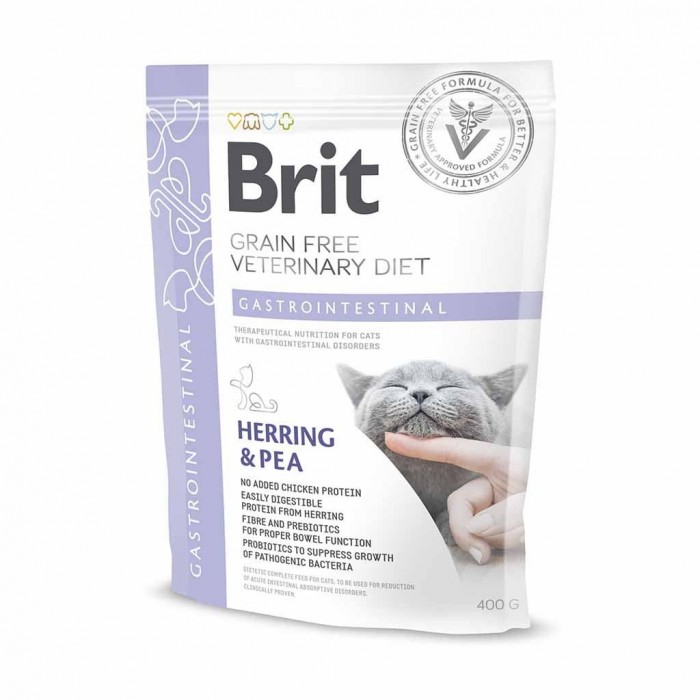 Brit GF Veterinary Diets Cat Gastrointestinal з оселедцем і горохом для котів 400 g