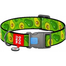 Collar WAUDOG Nylon нейлоновий нашийник "Авокадо" з QR паспортом для собак XXL