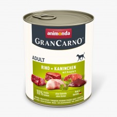 Animonda GranCarno Adult Beef + Rabbit with Herbs вологий корм з яловичиною, кроликом і травами для собак 800 г