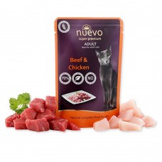 NUEVO ADULT вологий корм для котів з яловичиною та куркою 85 г