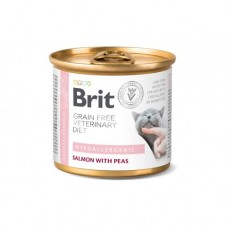 Brit GF VetDiet Hypoallergenic вологий корм для кішок при харчовій алергії з лососем 200 г