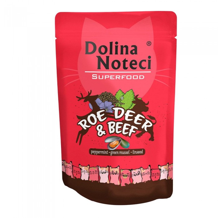 Dolina Noteci Superfood вологий корм з косулею і яловичиною для котів 85 г
