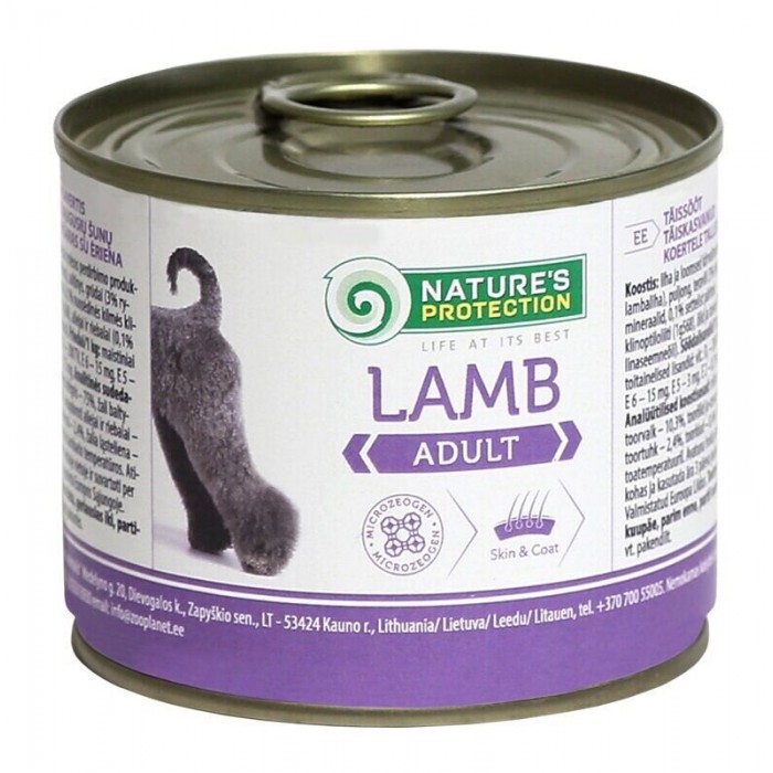 Nature's Protection Adult Lamb вологий корм для собак усіх порід з ягням 200 г*6шт.