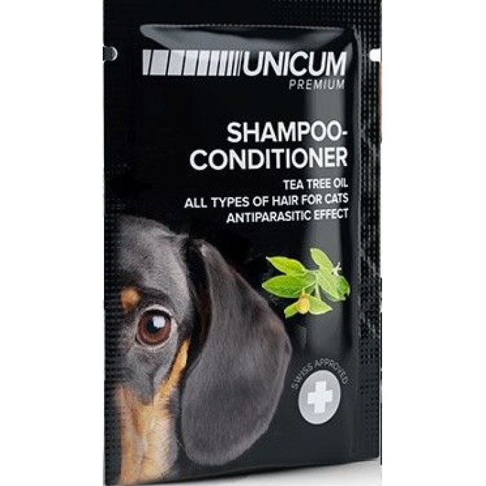 UNICUM шампунь-кондиціонер для собак з олією чайного дерева 15 мл/40 шт (саше) 