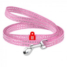 Collar WAUDOG Re-cotton світловідбиваючий повідець для собак та котів (рожевий) XS 