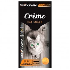 AnimAll Сreme ласощі зі смаком курки та креветок для котів 6×15 г