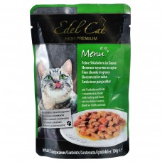 Edel Cat Шматочки з індичкою й качкою в соусі для котів, пауч 100g
