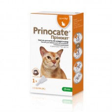 Prinocate KRKA протипаразитарні краплі для котів до 4 кг (3 піпетки по 0,4 мл)