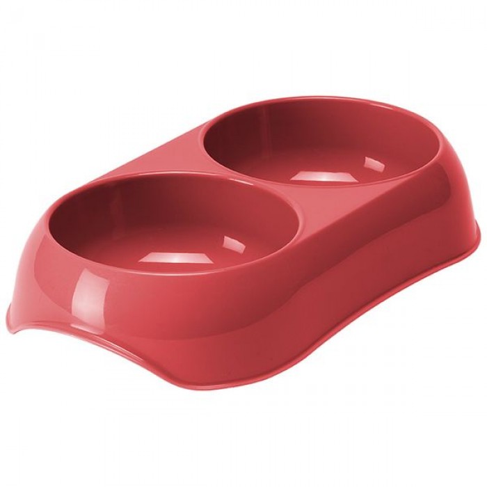 Moderna Gusto подвійна миска для котів (коралова) 2х200 мл