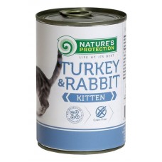 Nature's Protection Kitten Turkey & Rabbit вологий корм для кошенят з індичкою та кроликом 400 г*6шт.