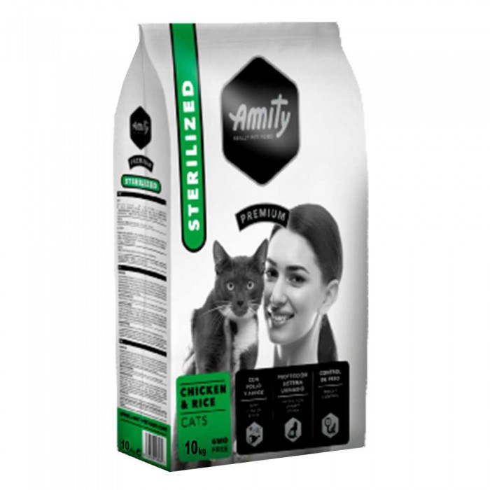 Amity Sterilized Chicken & Rice сухий корм для стерилізованих котів з куркою та рисом 10 кг