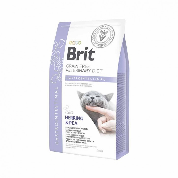 Brit GF Veterinary Diets Cat Gastrointestinal з оселедцем і горохом для котів 2 kg
