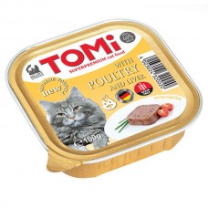 TOMI POULTRY LIVER паштет для котів з птицею та печінкою 100 г