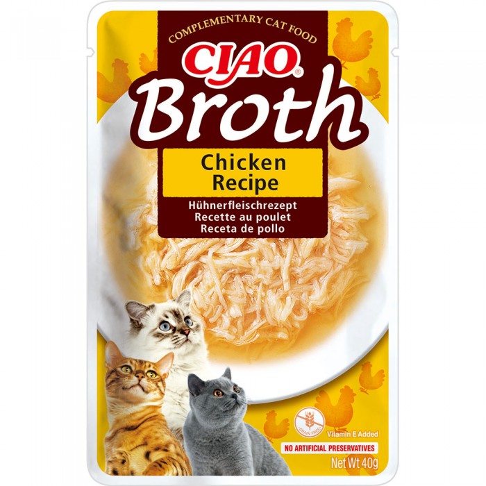 INABA CIAO Broth вологий корм для котів курка в бульйоні 40 г
