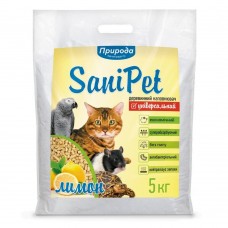 SANI PET "Універсальний" деревний наповнювач для котів з ароматом лимона 5 кг