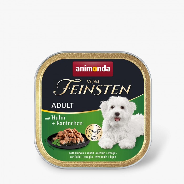 Animonda Vom Feinsten Adult with Chicken + rabbit вологий корм з куркою і кроликом для собак 150 г
