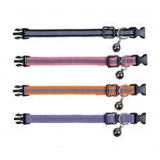 Trixie нейлоновий нашийник для кошенят з світловідбиваючою смужкою та дзвіночком 4-х кольорів