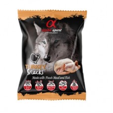 Alpha Spirit Dog Snacks Turkey напіввологі ласощі для собак з індички 50г (кубики)