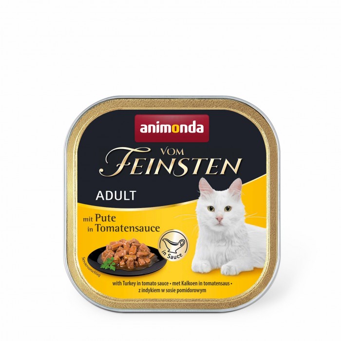 Animonda Vom Feinsten Adult with Turkey in Tomato sauce вологий корм з індичкою в томатному соусі для котів 100 г