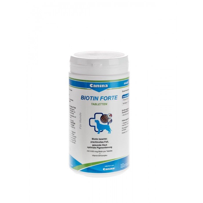 Canina Biotin forte вітаміни для підтримки здорової шерсті і шкіри собак 700 г/210 таб.