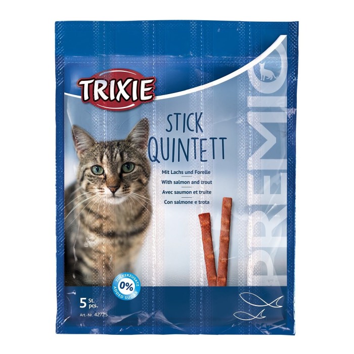 Trixie PREMIO Quadro-Sticks ласощі для котів палички з лососем та фореллю 25гр