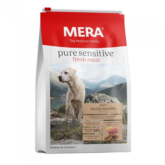MERA Pure Sensitive Fresh Meat Adult Beef & Potato сухий корм для собак з яловичиною та картоплею 12,5 кг