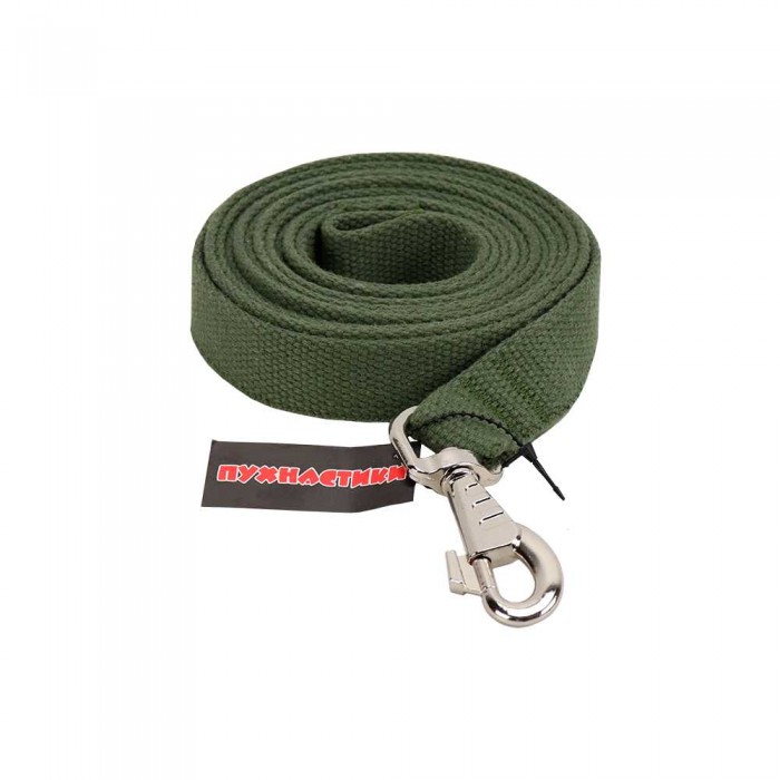 Пухнастики брезентовий повідець для собак L (зелений) 3 м