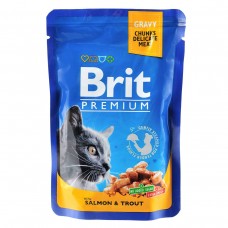 Brit Premium Cat pouch лосось та форель 100g