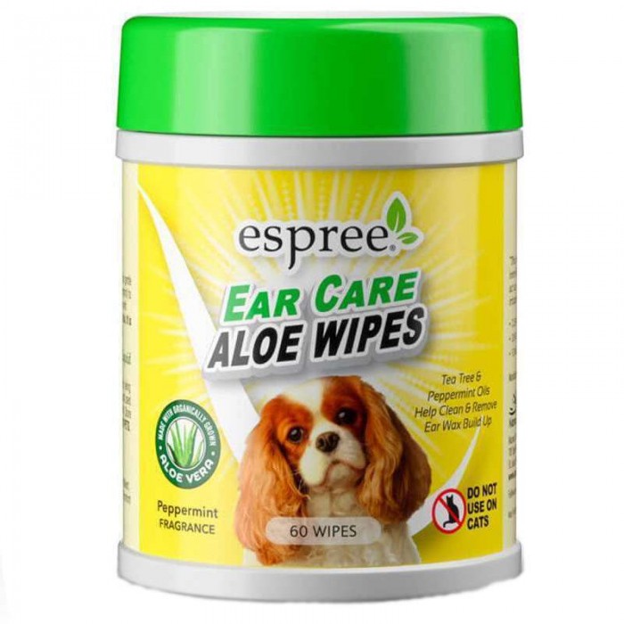 Espree Aloe Ear Care Pet Wipes вологі серветки з алое для чищення вух собак 60 шт