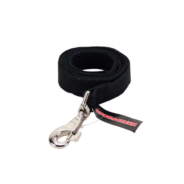 Пухнастики брезентовий повідець для собак L (чорний) 1,2 м