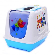 Moderna Trendy Cat Friends Forever закритий туалет для котів (блакитний)