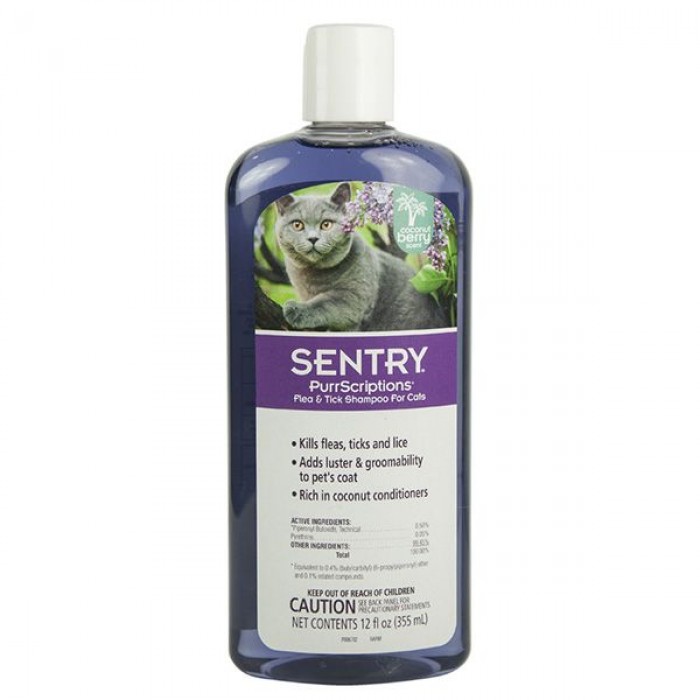 Sentry PurrScriptions Coconut Berry шампунь від бліх та кліщів для котів з ароматом кокосу 355 мл