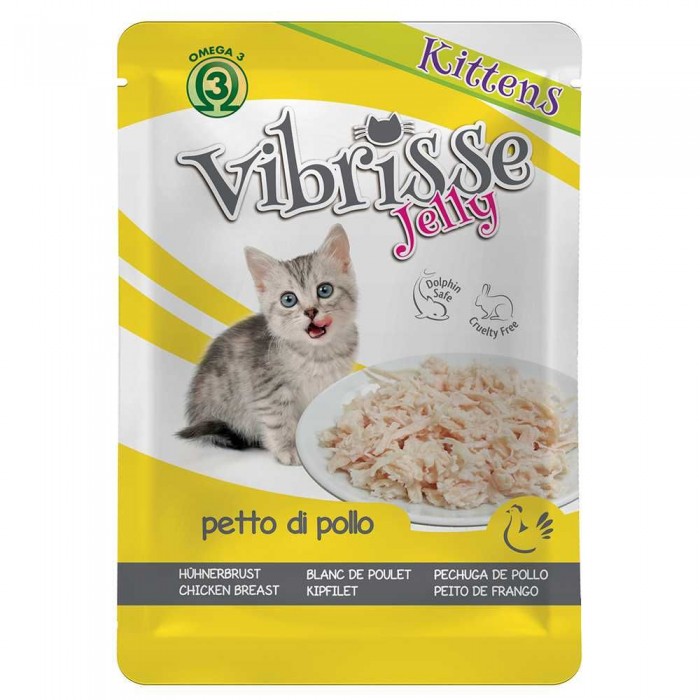 Vibrisse Jelly вологий корм для кошенят з курячою грудкою в желе 70 г 