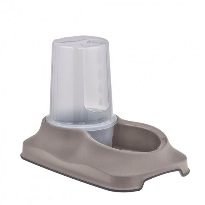 Irak Plast пластикова миска для собак та котів з контейнером для води/корму (бежева) 1,5 л