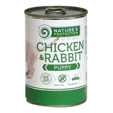 Nature's Protection Puppy Chicken & Rabbit вологий корм для цуценят з куркою та кроликом 800 г*6шт.