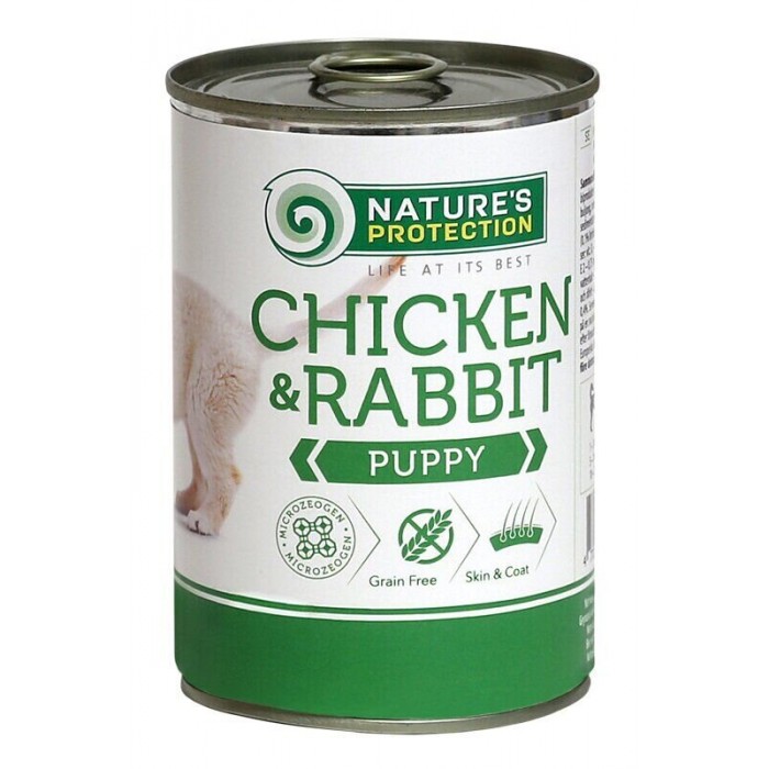 Nature's Protection Puppy Chicken & Rabbit вологий корм для цуценят з куркою та кроликом 800 г*6шт.