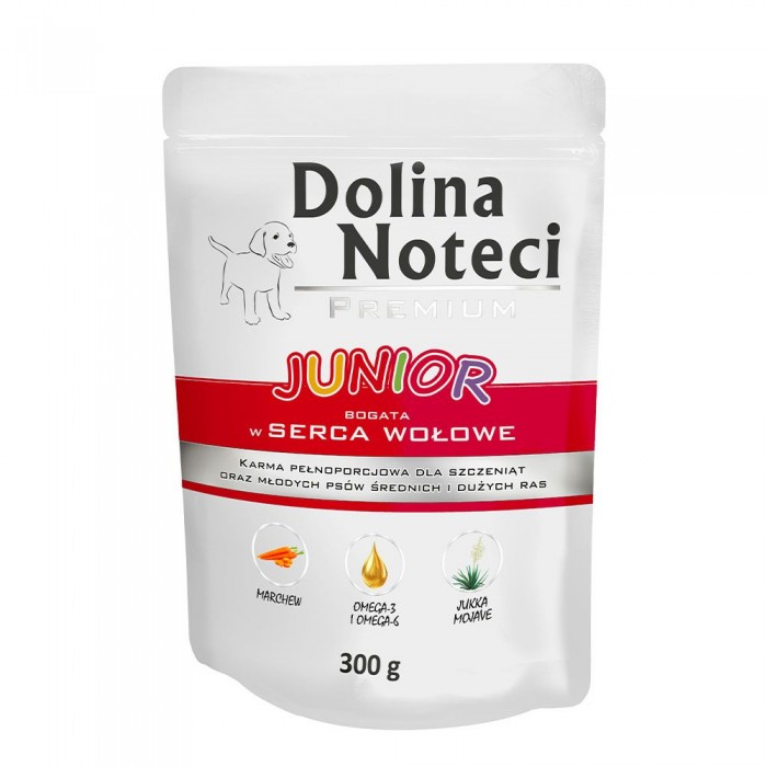 Dolina Noteci Premium вологий корм для цуценят з яловичим серцем 300 г