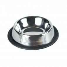 Trixie металева миска для котів та собак на гумовій основі 0,2 л/15 см