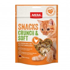 MERA SNACKS Crunch & Soft Huhn & Käse ласощі для котів снеки з куркою та сиром 200 г