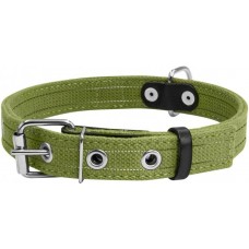 Collar подвійний брезентовий нашийник зі світловідбиваючою ниткою для собак L