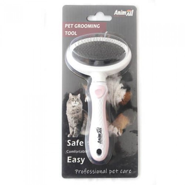 AnimAll Groom пуходерка для тварин розмір S (рожева)